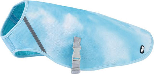 Produktbild von TIAKI Kühlweste für Hunde aus Polyester in Blau mit 30 cm Rückenlänge