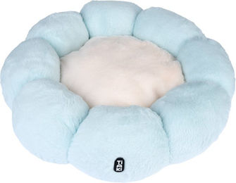 Produktbild von TIAKI Kuschelbett Bluebell Katzenkissen und Hundekissen Blau Weiß Ø 60 x H 11 cm