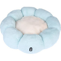 Produktbild von TIAKI Kuschelbett Bluebell Katzenkissen und Hundekissen Blau Weiß Ø 60 x H 11 cm