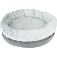 Produktbild von TIAKI Kuschelbett Bucky Katzenbett aus Polyester in Grau Weiß Ø 64 x H 33 cm
