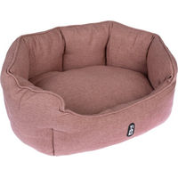 Produktbild von TIAKI Kuschelbett Coralie Katzenbett aus Polyester in Rot und Rosa L 65 x B 55 x H 22 cm