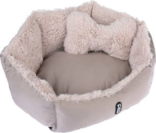 Produktbild von TIAKI Kuschelbett Fluffy Bone Hundebett aus Polyester L 60 x B 50 x H 22 cm
