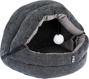 Produktbild von TIAKI Kuschelhöhle Sami Katzenhöhle Grau Polyester Größe L 46 x 38 x 38 cm
