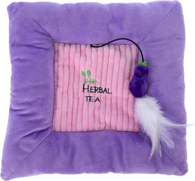 Produktbild von TIAKI Kuschelkissen Aubergine mit Katzenminze für Katzen aus Polyester