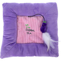 Produktbild von TIAKI Kuschelkissen Aubergine mit Katzenminze für Katzen aus Polyester