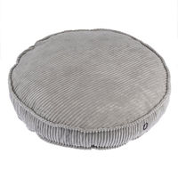 Produktbild von TIAKI Kuschelkissen Conner Katzenkissen und Hundekissen aus Cord in Grau Ø 70 x H 12 cm
