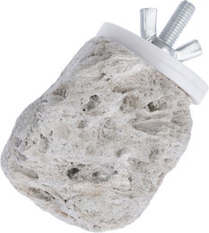 Produktbild von TIAKI Lavastein Mineralstein zur Zahnpflege für Vögel Grau 9,5 x 6,5 x 5 cm