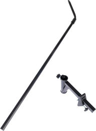 Produktbild von TIAKI Mauerklemme und gebogene Teleskopstange Set aus Metall in Schwarz