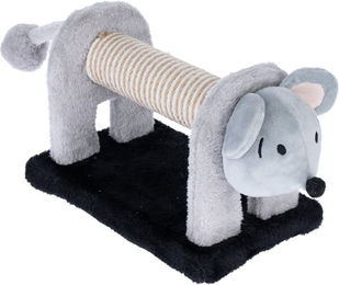 Produktbild von TIAKI Mäuse-Kratzstamm Kratzsäule für Katzen und Kitten aus Sisal Grau Schwarz