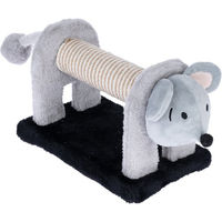 Produktbild von TIAKI Mäuse-Kratzstamm Kratzsäule für Katzen und Kitten aus Sisal Grau Schwarz
