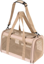 Produktbild von TIAKI Mesh Transportbox Tragetasche aus Oxford-Gewebe Beige für kleine Tiere