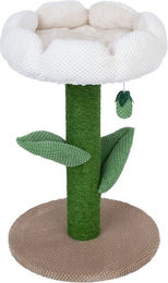 TiAki Nature Kratzbaum Blossom Katzenkratzbaum für Kitten in Weiß mit Plüsch und 60 cm Höhe – Bild 1 von 2