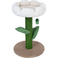 Produktbild von TiAki Nature Kratzbaum Blossom Katzenkratzbaum für Kitten in Weiß mit Plüsch und 60 cm Höhe