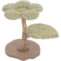 Produktbild von TIAKI Nature Kratzbaum Flora für Katzen in Grün mit Sisal-Stamm und gepolstertem Bett aus Holz