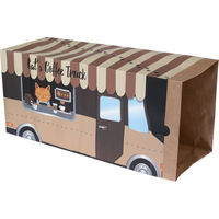 Produktbild von TIAKI Papiertunnel Coffee Truck für Katzen aus Papier Braun Bunt L 60 x B 22 x H 27 cm