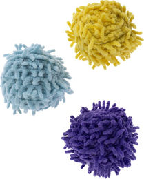 Produktbild von TIAKI Pompom Ball-Set mit Katzenminze für Katzen und Kitten aus Polyester 3 Stück