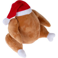 Produktbild von TIAKI Quietschspielzeug Weihnachts-Truthahn aus Polyester in Braun und Rot