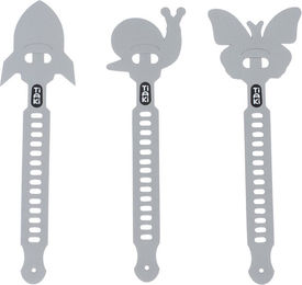 Produktbild von TIAKI Reflektierende Figuren Set 3-teilig aus Kunststoff in Grau und Silber