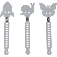 Produktbild von TIAKI Reflektierende Figuren Set 3-teilig aus Kunststoff in Grau und Silber