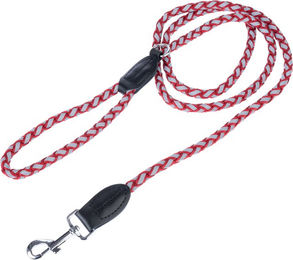 Produktbild von TIAKI Reflektierende Geflochtene Hundeleine aus Polyester in Rot Silber 180 cm - 180 cm