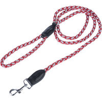 Produktbild von TIAKI Reflektierende Geflochtene Hundeleine aus Polyester in Rot Silber 180 cm - 180 cm