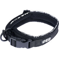 Produktbild von TIAKI Reflektierendes Hundehalsband aus Polyester in Schwarz Silber Größe S 15 mm breit