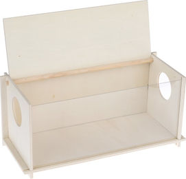 Produktbild von TIAKI Sandbad Buddelkiste aus Holz für Hamster, Mäuse, Ratten und Eichhörnchen 36 x 16 x 19 cm