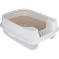 Produktbild von TIAKI Schalentoilette für Katzen Creme Hellgrau aus Kunststoff