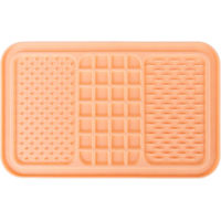 Produktbild von TIAKI Schleckmatte aus Silikon für Katzen in Orange als Intelligenzspielzeug zur Beruhigung