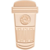 Produktbild von TIAKI Schleckmatte Kaffee Latte Intelligenzspielzeug aus Silikon Beige 30,5 x 16,7 x 1,5 cm