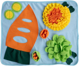 TIAKI Schnüffelmatte für Kleintiere wie Kaninchen und Meerschweinchen aus Polyester in Bunt/Blau L 60 x B 50 cm – Bild 1 von 1