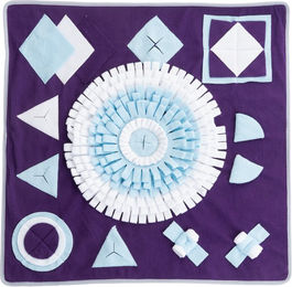 Produktbild von TIAKI Schnüffelmatte Intelligenzspielzeug aus Polyester mit geometrischen Formen 70 x 70 x 1 cm