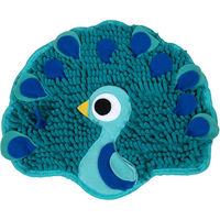Produktbild von TIAKI Schnüffelmatte Pfau Intelligenzspielzeug aus Polyester in Türkis und Blau 36 x 31 x 1 cm