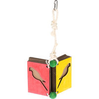 Produktbild von TIAKI Schredderspielzeug Hanging Book Intelligenzspielzeug für Papageien aus Naturmaterial in Bunt