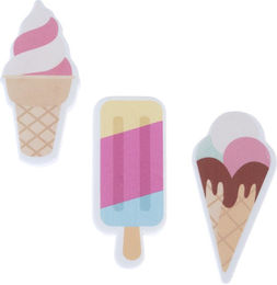 Produktbild von TIAKI Schwimmendes Katzenspielzeug Ice-Cream Set aus Kunststoff in Bunt 3er Set