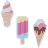 Produktbild von TIAKI Schwimmendes Katzenspielzeug Ice-Cream Set aus Kunststoff in Bunt 3er Set