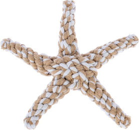Produktbild von TIAKI Seilspielzeug Seestern für Hunde aus Polyester in Beige und Braun 15 x 15 x 3,5 cm