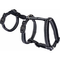 Produktbild von TIAKI Sicherheitsgeschirr Reflect aus Nylon in Schwarz Weiß Größe L für Hunde mit Brustumfang 58 - 102 cm