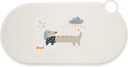 Produktbild von TIAKI Silikon Napfunterlage Aston Dachshund Beige Bunt L 50 x B 25 cm