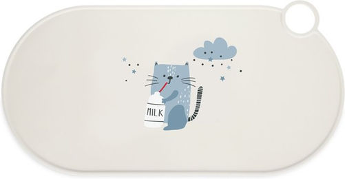 Produktbild von TIAKI Silikon Napfunterlage Milky Kitty Beige 50 x 25 cm