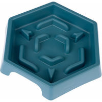 Produktbild von TIAKI Slow Feeder Blue Hexagon Anti-Schling-Napf aus Kunststoff für alle Altersstufen 450 ml - 450 ml