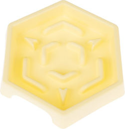 Produktbild von TIAKI Slow Feeder Yellow Hexagon Anti-Schling-Napf aus Kunststoff für alle Altersstufen 450 ml - 450 ml
