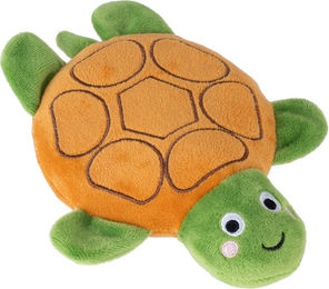 Produktbild von TIAKI Stille Quietsch-Schildkröte Plüschspielzeug für Hunde und Katzen aus Polyester 16,6 x 19,5 cm