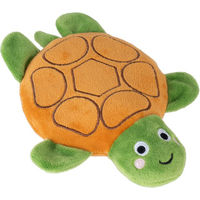 Produktbild von TIAKI Stille Quietsch-Schildkröte Plüschspielzeug für Hunde und Katzen aus Polyester 16,6 x 19,5 cm