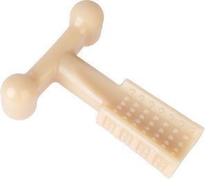 Produktbild von TIAKI T-förmiges Kauspielzeug Peanut Butter aus Nylon für große Hunde in Beige L 14,4 x 12 x 5 cm