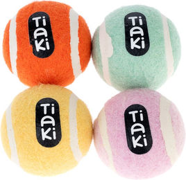 Produktbild von TIAKI Tennisbälle für Hunde aus Gummi im 4er Set bunt Ø 5 cm