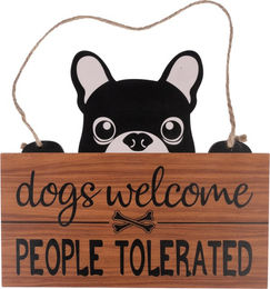 Produktbild von TIAKI Türschild Dogs Welcome People Tolerated 1 Stück