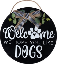 Produktbild von TIAKI Türschild Welcome - We Hope You Like Dogs für Hundebesitzer