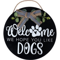 Produktbild von TIAKI Türschild Welcome - We Hope You Like Dogs für Hundebesitzer