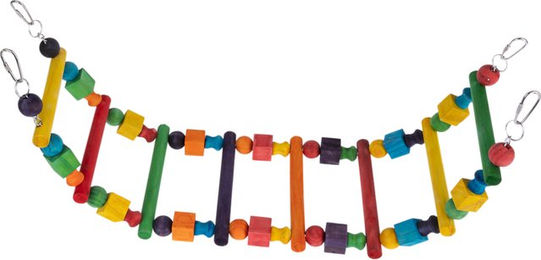 Produktbild von TIAKI Vogel Hängebrücke Leiter aus Holz Bunt XL L 84 x H 18 cm